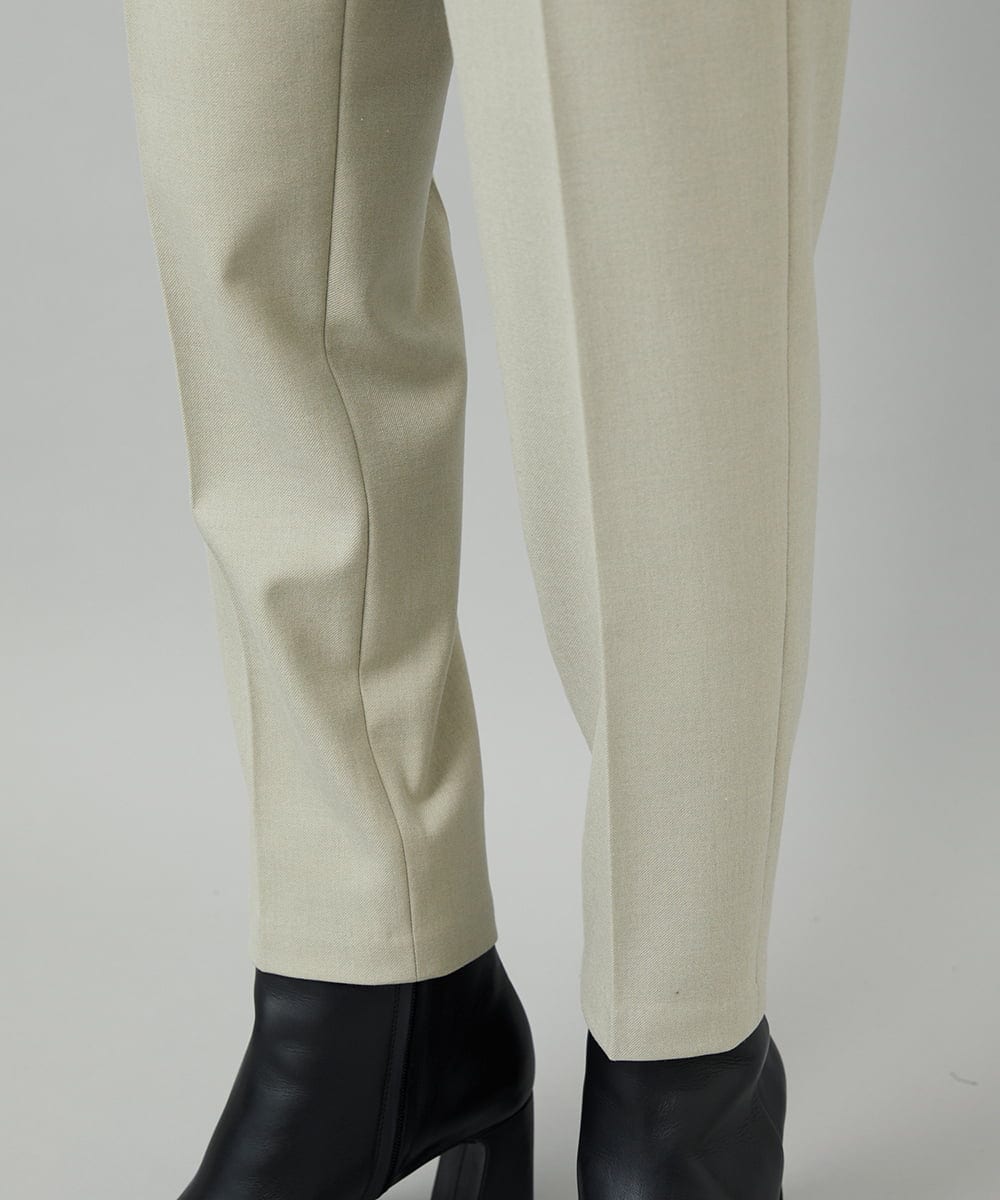 FMLAD31200 MICHEL KLEIN(ミッシェルクラン) ［定番素材］裏起毛ストレッチテーパードパンツ(機能素材) ベージュ
