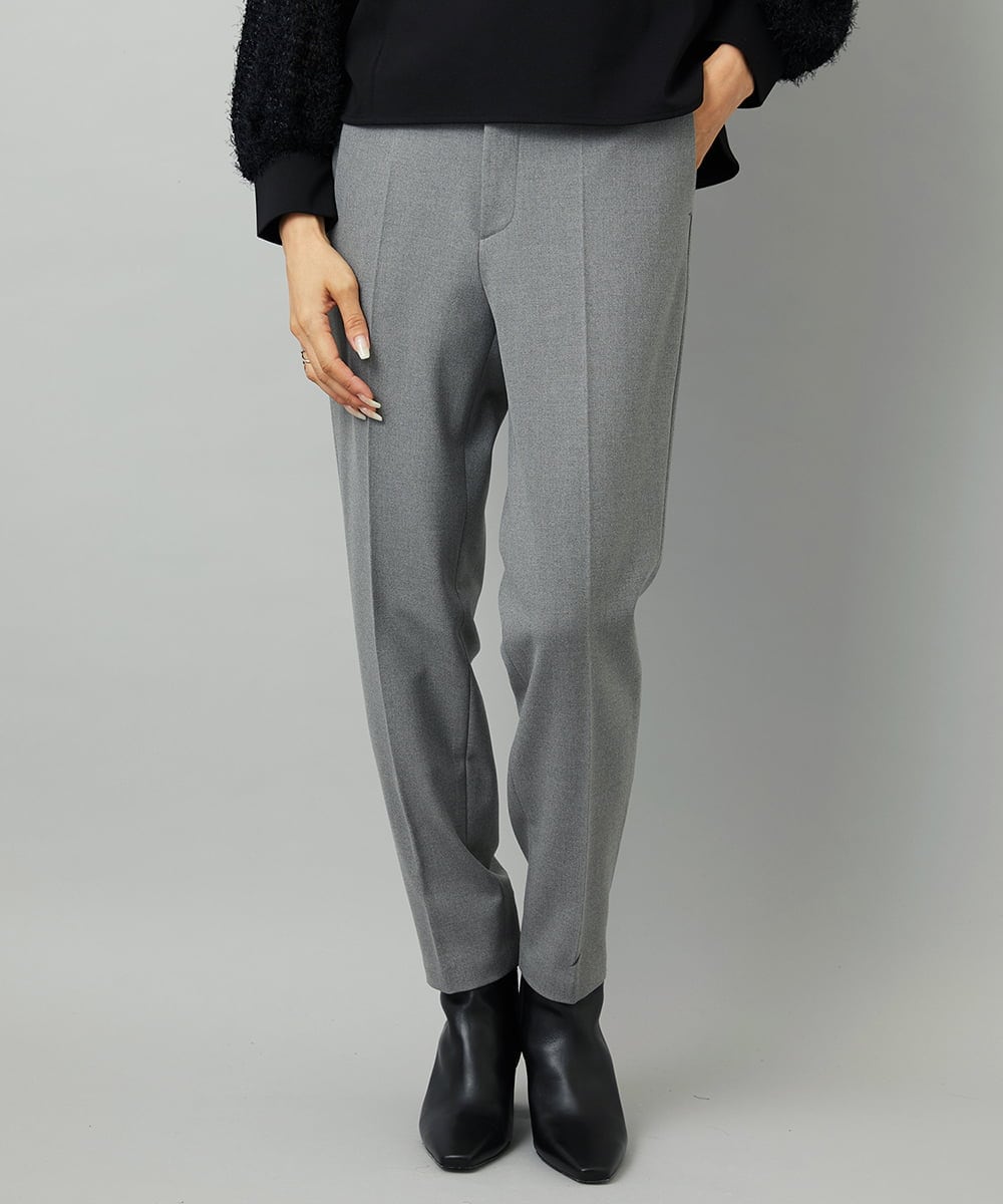FMLAD31200 MICHEL KLEIN(ミッシェルクラン) ［定番素材］裏起毛ストレッチテーパードパンツ(機能素材) ベージュ