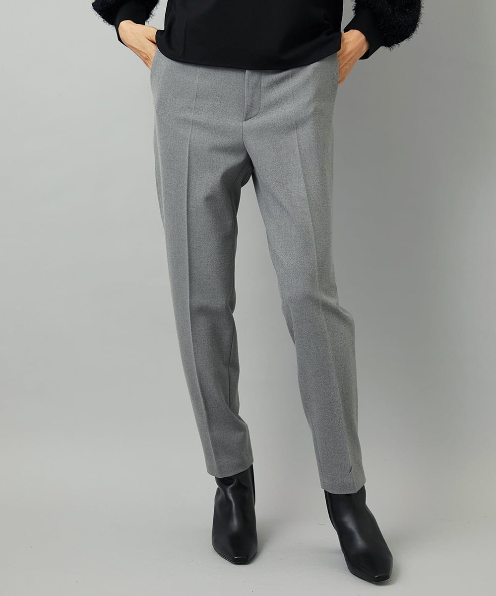 FMLAD31200 MICHEL KLEIN(ミッシェルクラン) ［定番素材］裏起毛ストレッチテーパードパンツ(機能素材) ベージュ