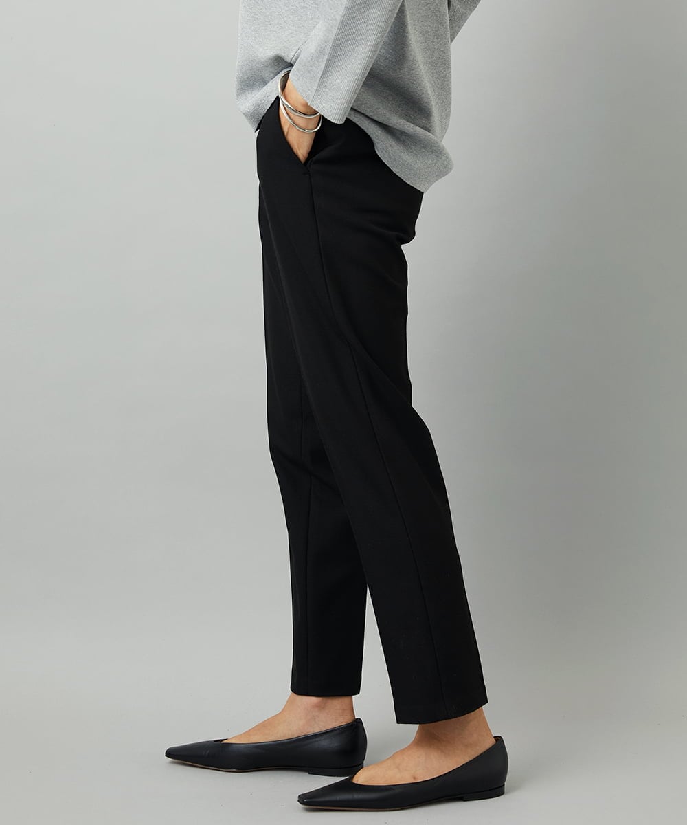 FMLAD31200 MICHEL KLEIN(ミッシェルクラン) ［定番素材］裏起毛ストレッチテーパードパンツ(機能素材) ベージュ