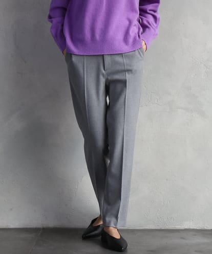 FMLAD31200 MICHEL KLEIN ［定番素材］裏起毛ストレッチテーパードパンツ(機能素材)