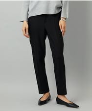 FMLAD31200 MICHEL KLEIN(ミッシェルクラン) ［定番素材］裏起毛ストレッチテーパードパンツ(機能素材) ブラック
