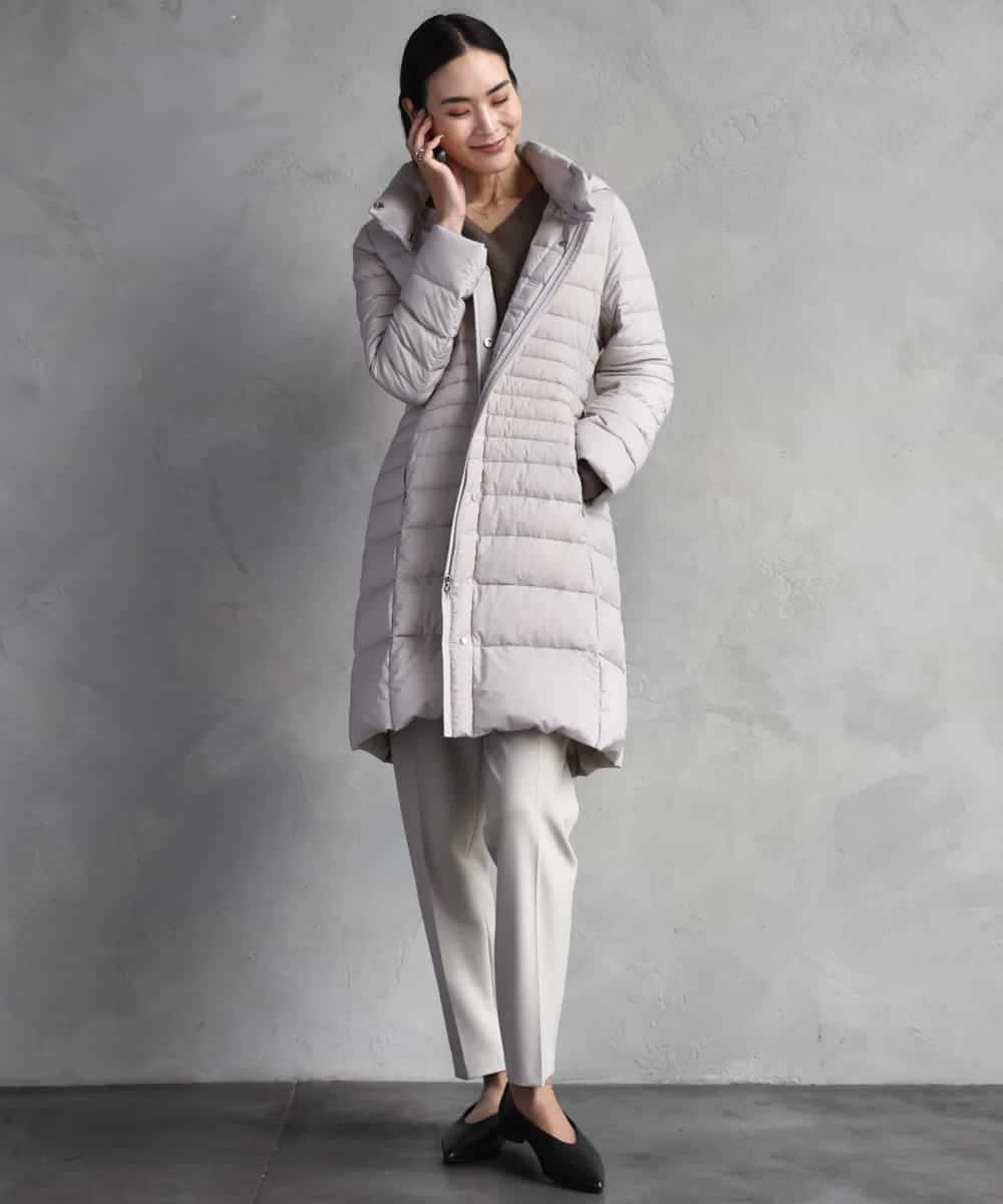 FMLAD31200 MICHEL KLEIN(ミッシェルクラン) ［定番素材］裏起毛ストレッチテーパードパンツ(機能素材) ベージュ