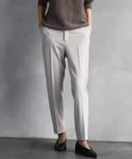 FMLAD31200 MICHEL KLEIN(ミッシェルクラン) ［定番素材］裏起毛ストレッチテーパードパンツ(機能素材) ベージュ