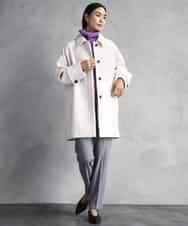 FMLAD31200 MICHEL KLEIN(ミッシェルクラン) ［定番素材］裏起毛ストレッチテーパードパンツ(機能素材) ベージュ