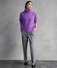 FMLAD31200 MICHEL KLEIN(ミッシェルクラン) ［定番素材］裏起毛ストレッチテーパードパンツ(機能素材) ベージュ