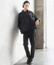 FMLAD31200 MICHEL KLEIN(ミッシェルクラン) ［定番素材］裏起毛ストレッチテーパードパンツ(機能素材) ベージュ