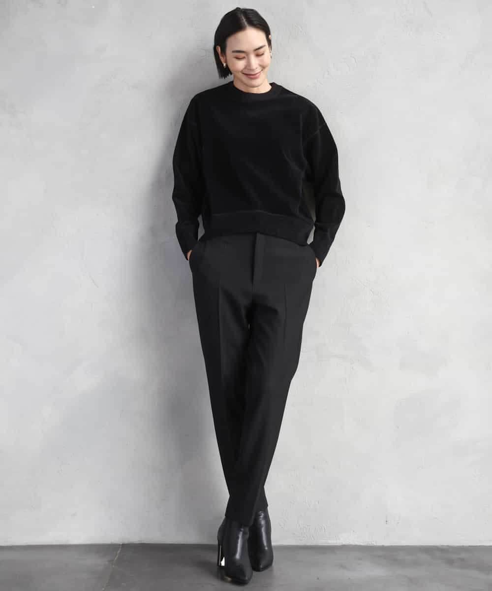 FMLAD31200 MICHEL KLEIN(ミッシェルクラン) ［定番素材］裏起毛ストレッチテーパードパンツ(機能素材) ベージュ