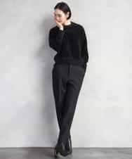 FMLAD31200 MICHEL KLEIN(ミッシェルクラン) ［定番素材］裏起毛ストレッチテーパードパンツ(機能素材) ベージュ