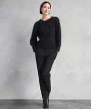 FMLAD31200 MICHEL KLEIN(ミッシェルクラン) ［定番素材］裏起毛ストレッチテーパードパンツ(機能素材) ベージュ