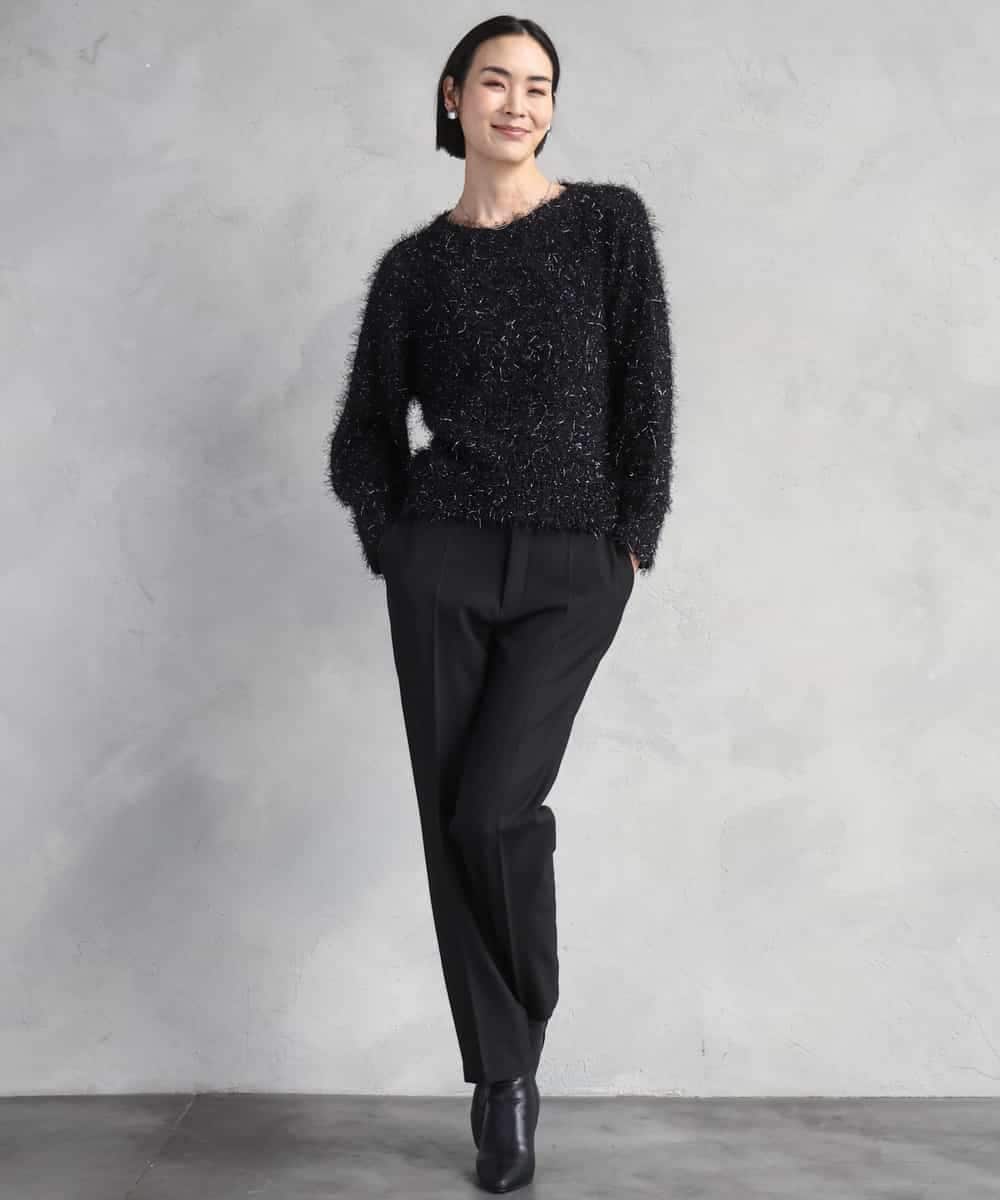 FMLAD31200 MICHEL KLEIN(ミッシェルクラン) ［定番素材］裏起毛ストレッチテーパードパンツ(機能素材) ベージュ