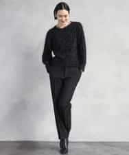 FMLAD31200 MICHEL KLEIN(ミッシェルクラン) ［定番素材］裏起毛ストレッチテーパードパンツ(機能素材) ベージュ