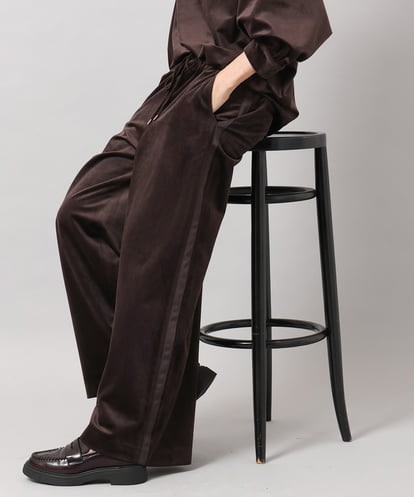 FMLAG01250 MICHEL KLEIN [セットアップ対応]ベロアドロストワイドパンツ