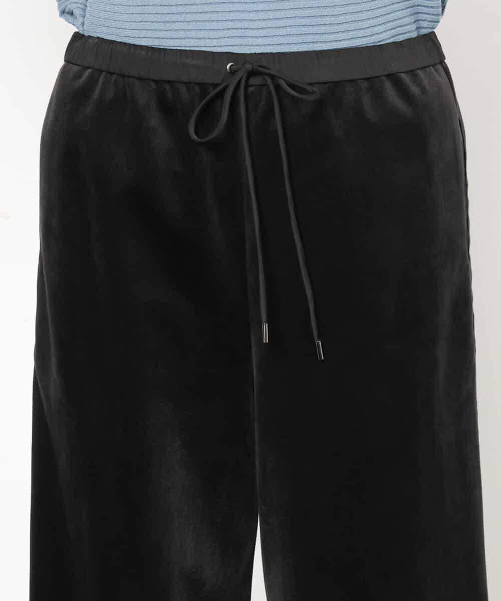 FMLAG01250 MICHEL KLEIN(ミッシェルクラン) [セットアップ対応]ベロアドロストワイドパンツ ブラック