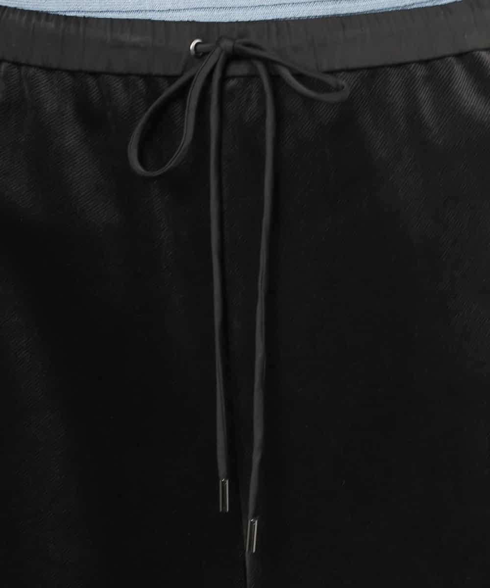 FMLAG01250 MICHEL KLEIN(ミッシェルクラン) [セットアップ対応]ベロアドロストワイドパンツ ブラック