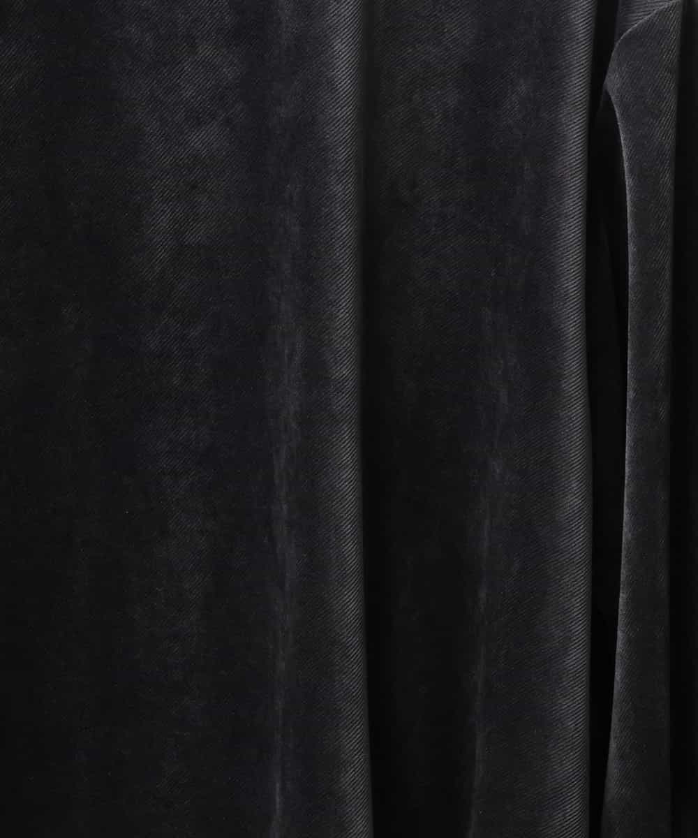 FMLAG01250 MICHEL KLEIN(ミッシェルクラン) [セットアップ対応]ベロアドロストワイドパンツ ブラック