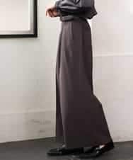 FMLAG02260 MICHEL KLEIN(ミッシェルクラン) 微起毛ワイドパンツ ダークキャメル