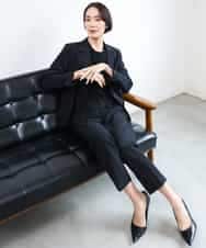 FMLAG03260 MICHEL KLEIN(ミッシェルクラン) [セットアップ対応]ストレッチテーパードパンツ グレー