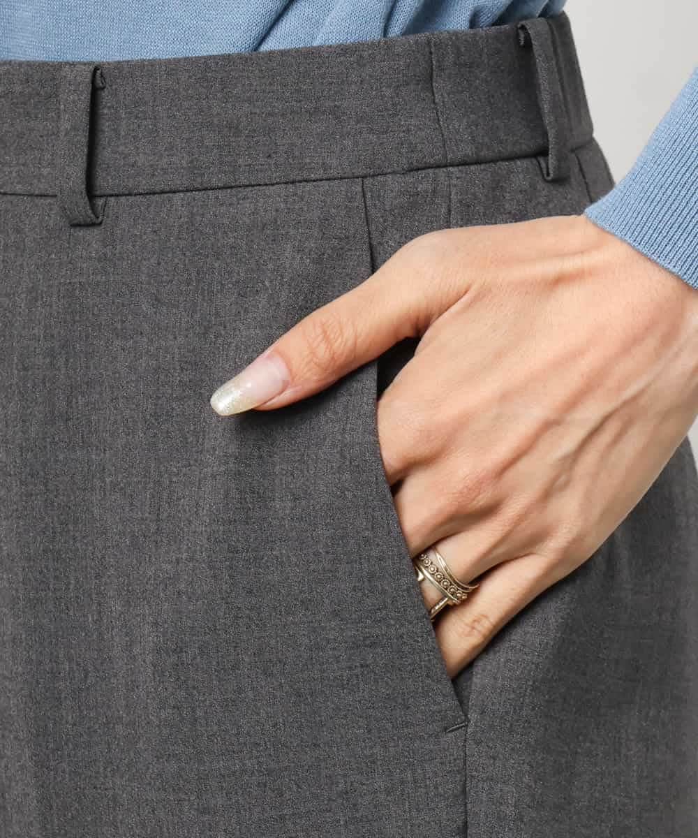 FMLAG03260 MICHEL KLEIN(ミッシェルクラン) [セットアップ対応]ストレッチテーパードパンツ グレー