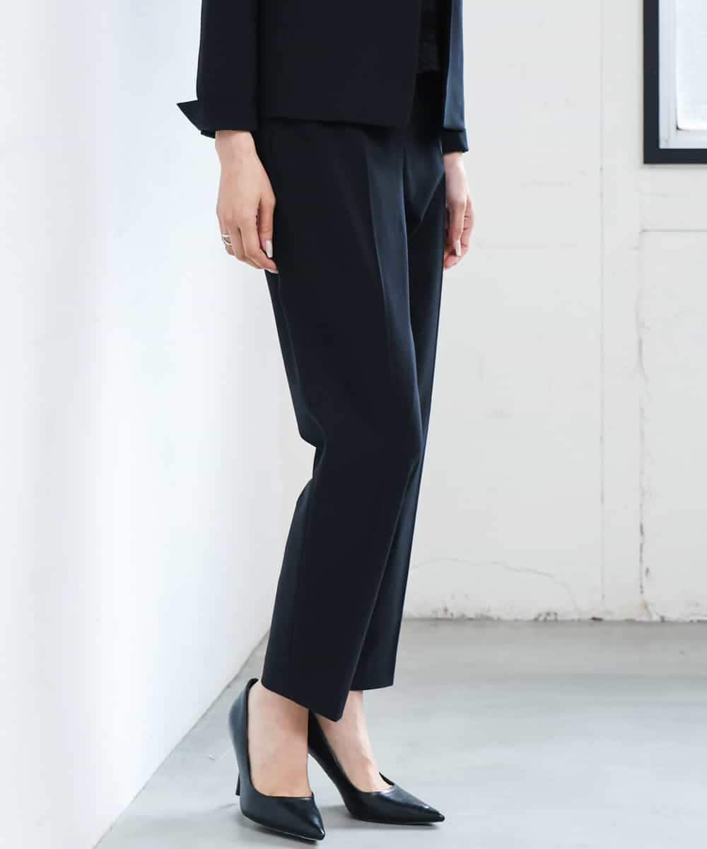 FMLAG03260 MICHEL KLEIN(ミッシェルクラン) [セットアップ対応]ストレッチテーパードパンツ ブラック