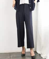 FMLAG04200 MICHEL KLEIN(ミッシェルクラン) [定番人気]ドライストレッチワイドパンツ ネイビー