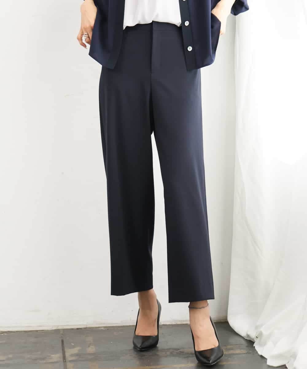 FMLAG04200 MICHEL KLEIN(ミッシェルクラン) [定番人気]ドライストレッチワイドパンツ ネイビー