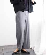 FMLAG04200 MICHEL KLEIN(ミッシェルクラン) [定番人気]ドライストレッチワイドパンツ グレー