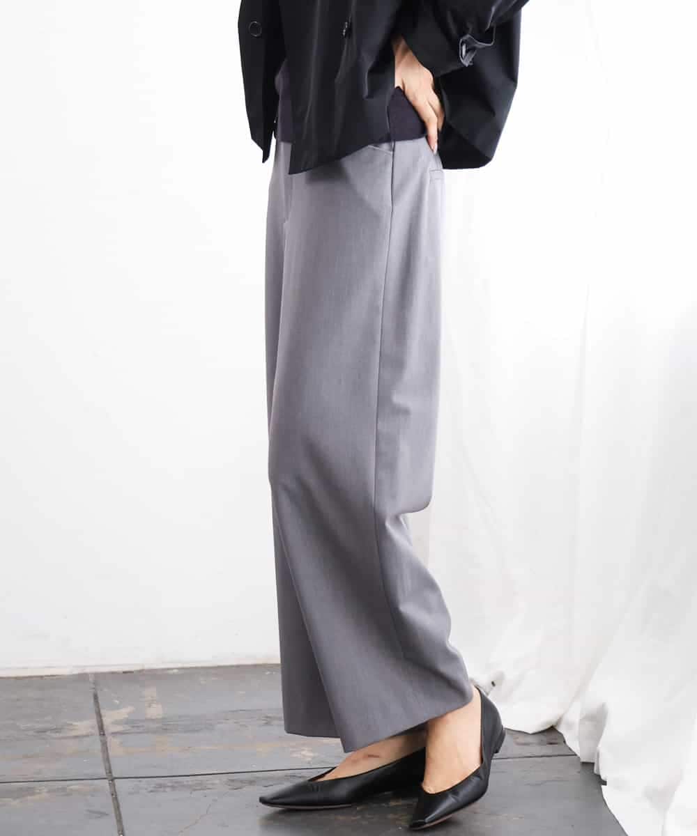 FMLAG04200 MICHEL KLEIN(ミッシェルクラン) [定番人気]ドライストレッチワイドパンツ グレー