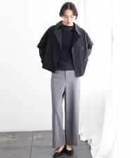 FMLAG04200 MICHEL KLEIN(ミッシェルクラン) [定番人気]ドライストレッチワイドパンツ グレー