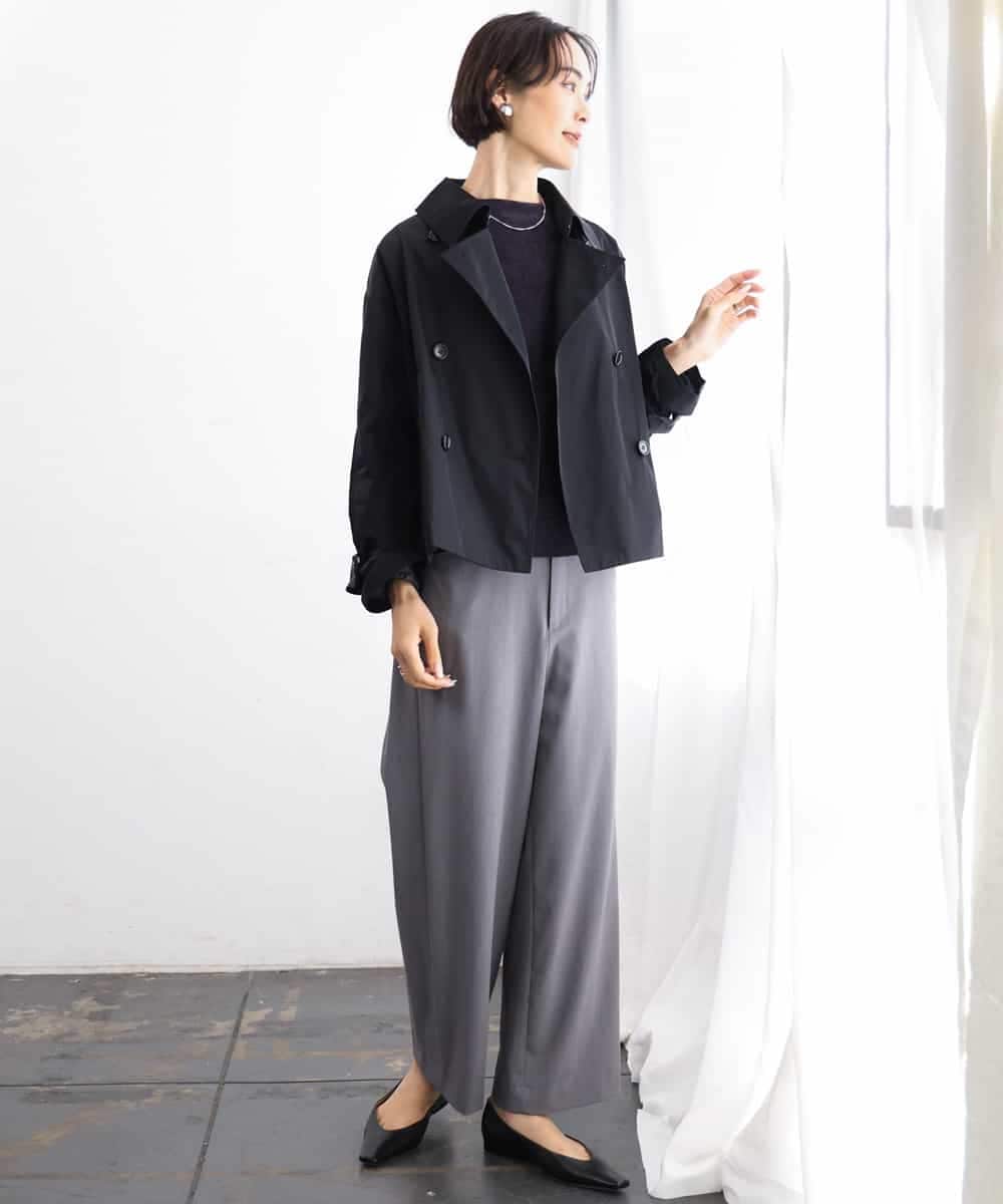 FMLAG04200 MICHEL KLEIN(ミッシェルクラン) [定番人気]ドライストレッチワイドパンツ グレー