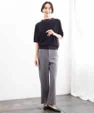 FMLAG04200 MICHEL KLEIN(ミッシェルクラン) [定番人気]ドライストレッチワイドパンツ グレー