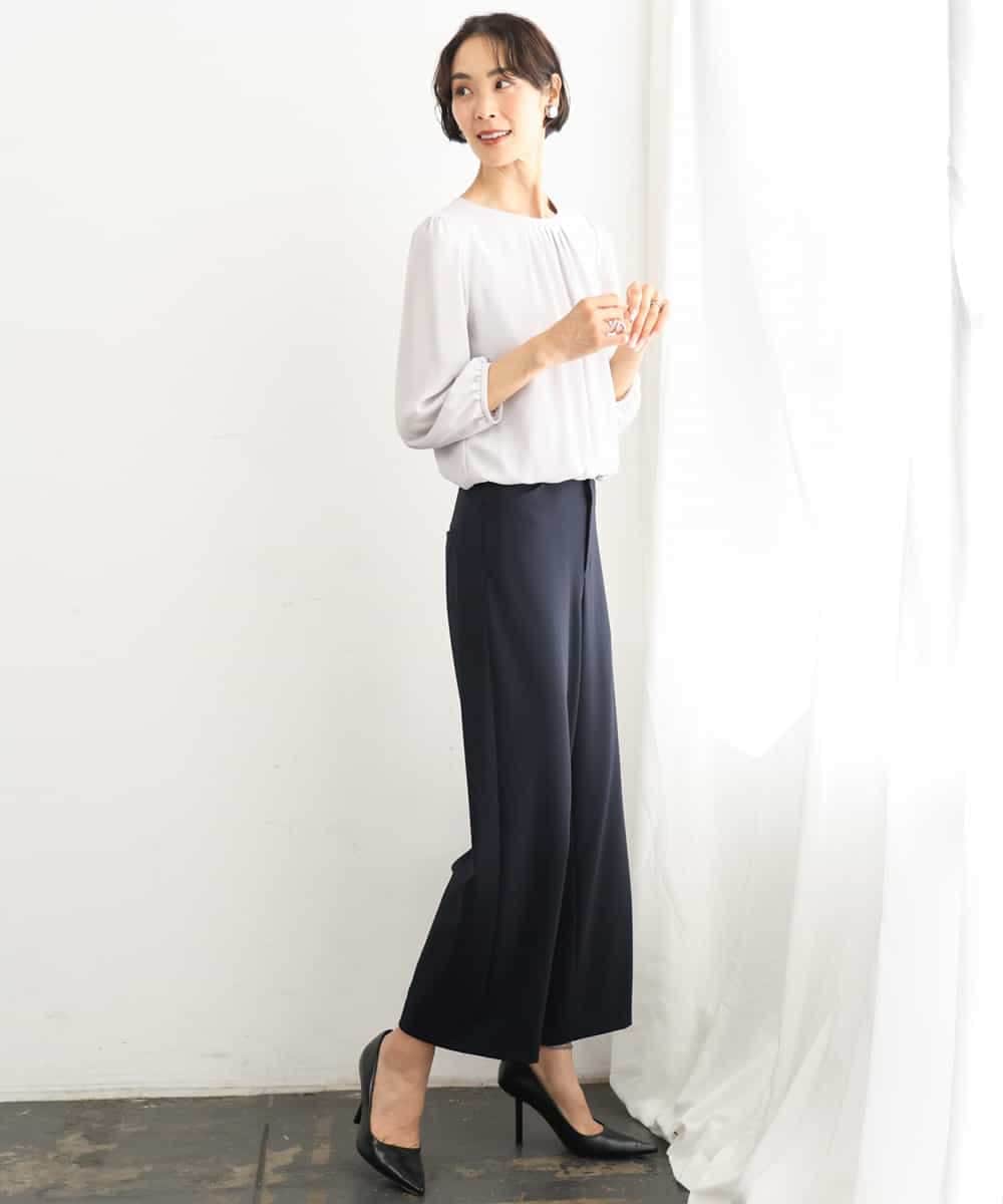 FMLAG04200 MICHEL KLEIN(ミッシェルクラン) [定番人気]ドライストレッチワイドパンツ グレー