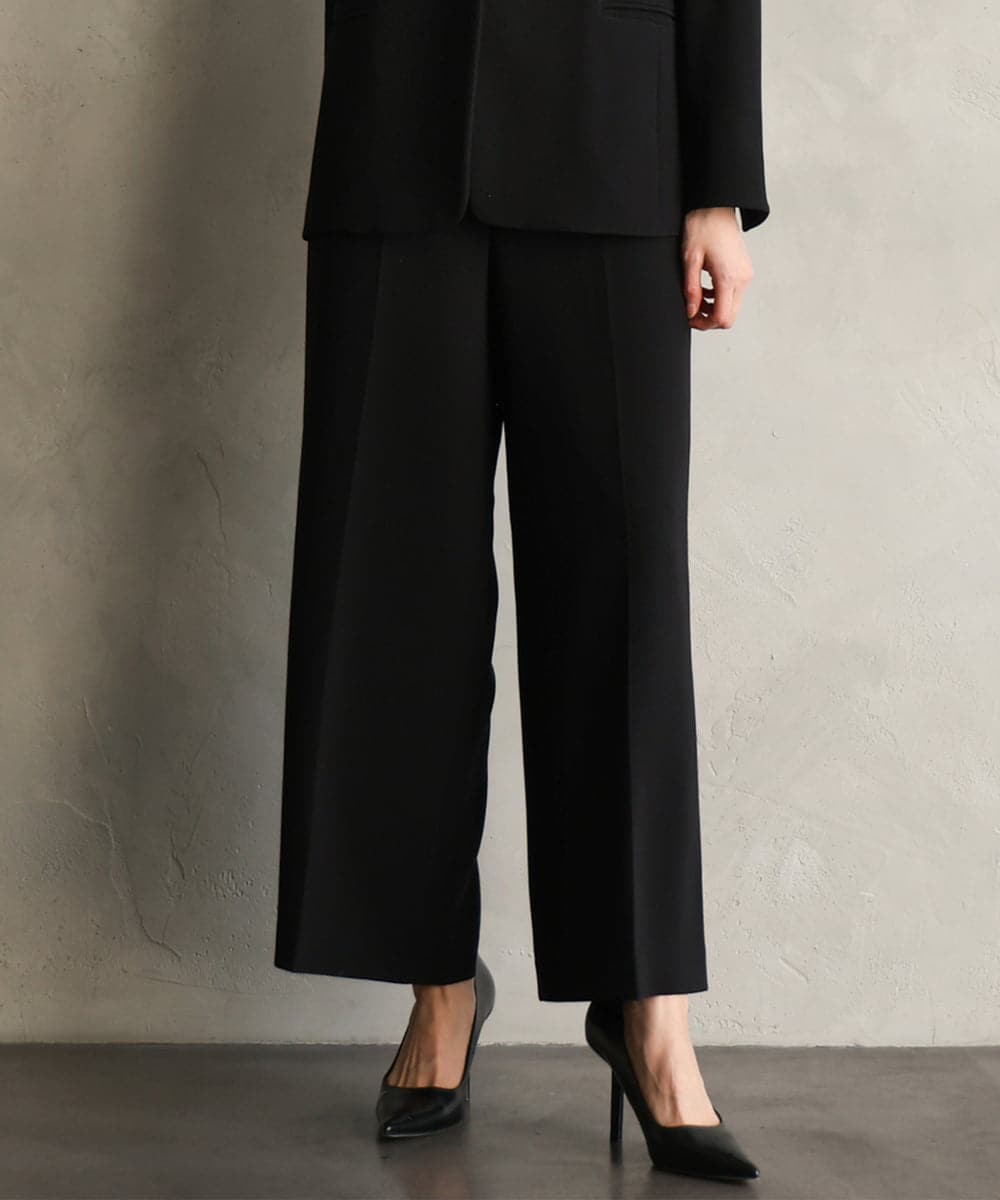 FMLAG22260 MICHEL KLEIN(ミッシェルクラン) [セットアップ対応]ストレートワイドパンツ ブラック