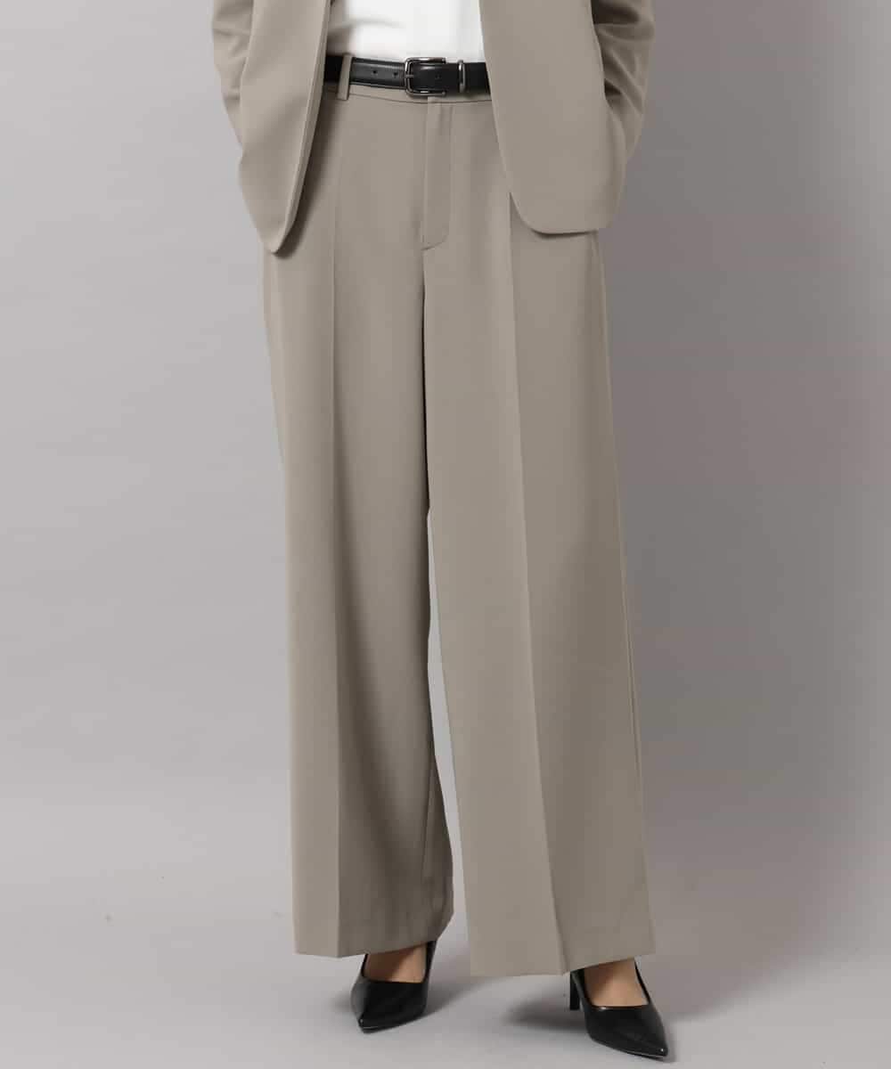 FMLAG22260 MICHEL KLEIN(ミッシェルクラン) [セットアップ対応]ストレートワイドパンツ ベージュ