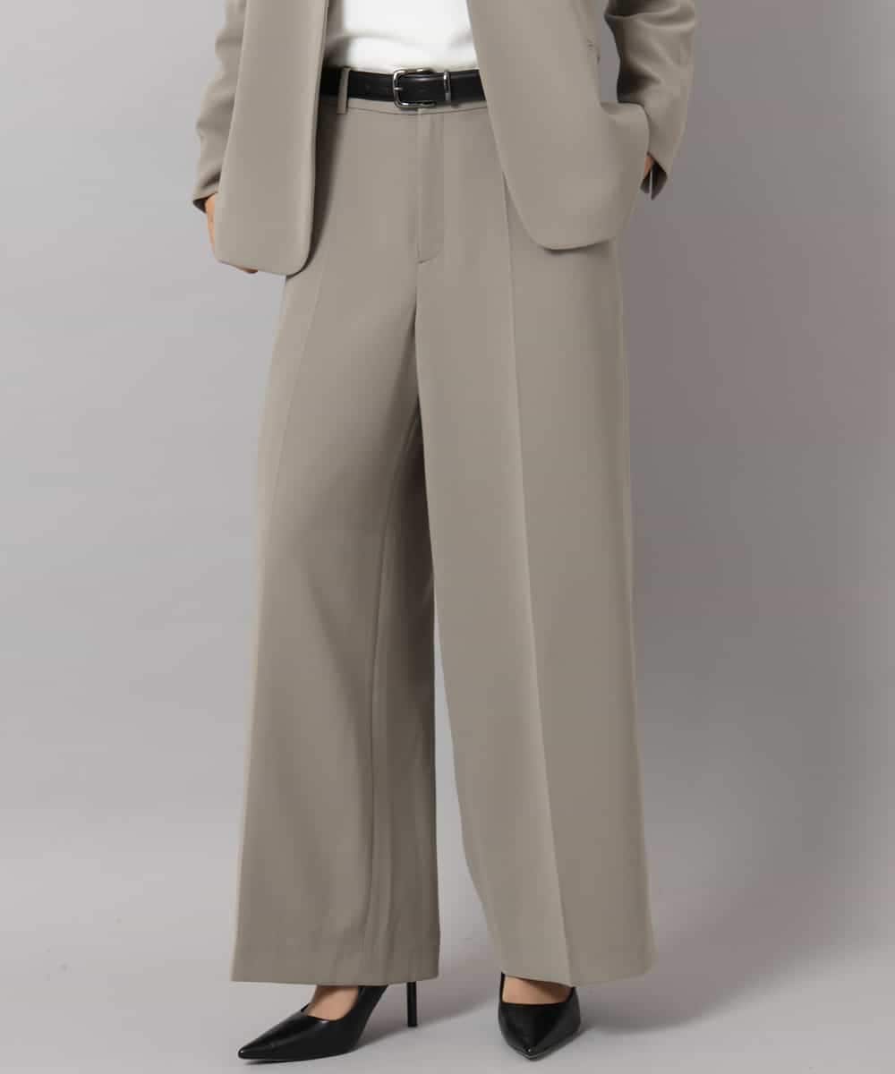 FMLAG22260 MICHEL KLEIN(ミッシェルクラン) [セットアップ対応]ストレートワイドパンツ ベージュ