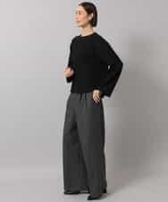 FMLAG40260 MICHEL KLEIN(ミッシェルクラン) センタープレスワイドパンツ グレー