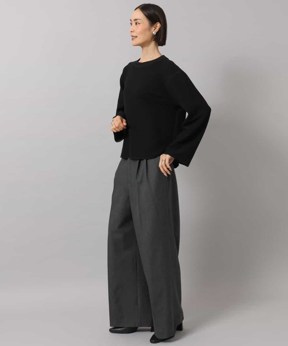 FMLAG40260 MICHEL KLEIN(ミッシェルクラン) センタープレスワイドパンツ グレー