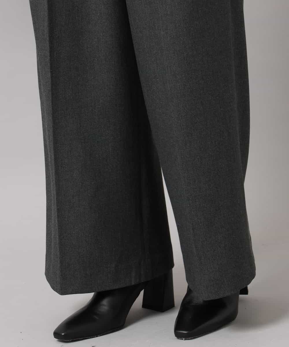 FMLAG40260 MICHEL KLEIN(ミッシェルクラン) センタープレスワイドパンツ グレー