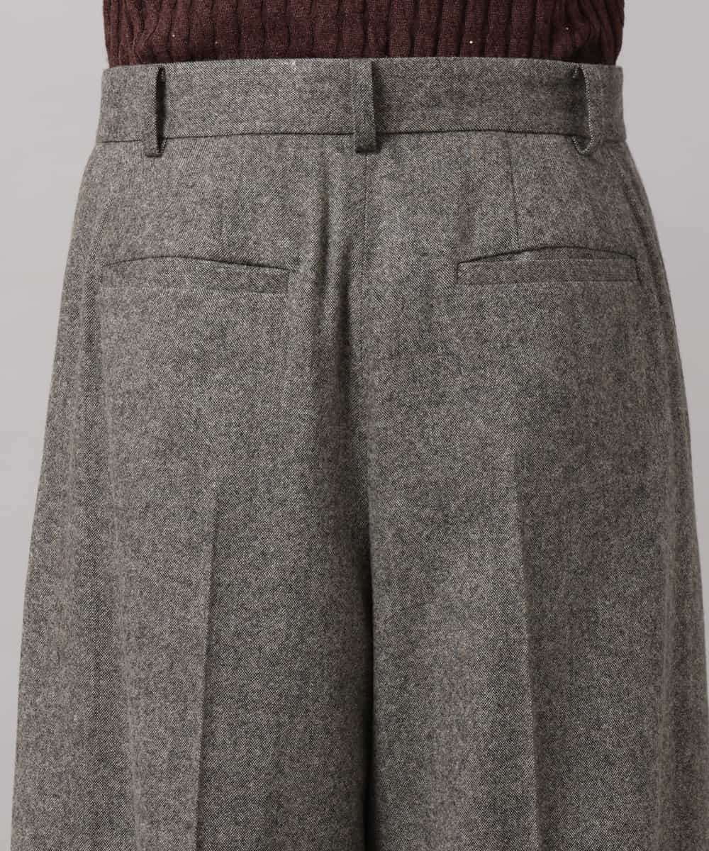 FMLAG42280 MICHEL KLEIN(ミッシェルクラン) ウール混ツイードワイドパンツ ダークグレー
