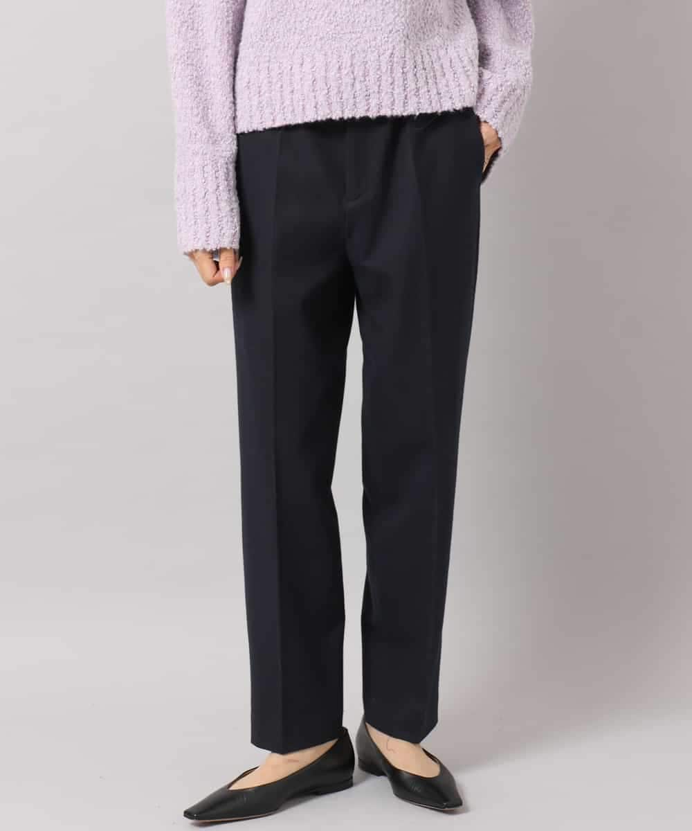 FMLAG50260 MICHEL KLEIN(ミッシェルクラン) 両面起毛テーパードパンツ ネイビー