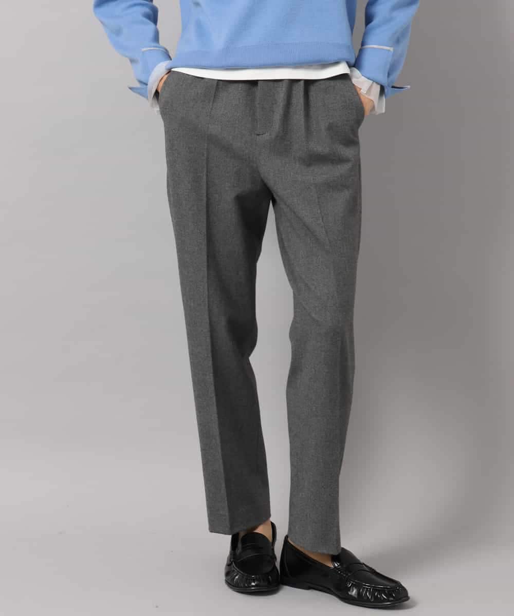 FMLAG50260 MICHEL KLEIN(ミッシェルクラン) 両面起毛テーパードパンツ ダークグレー