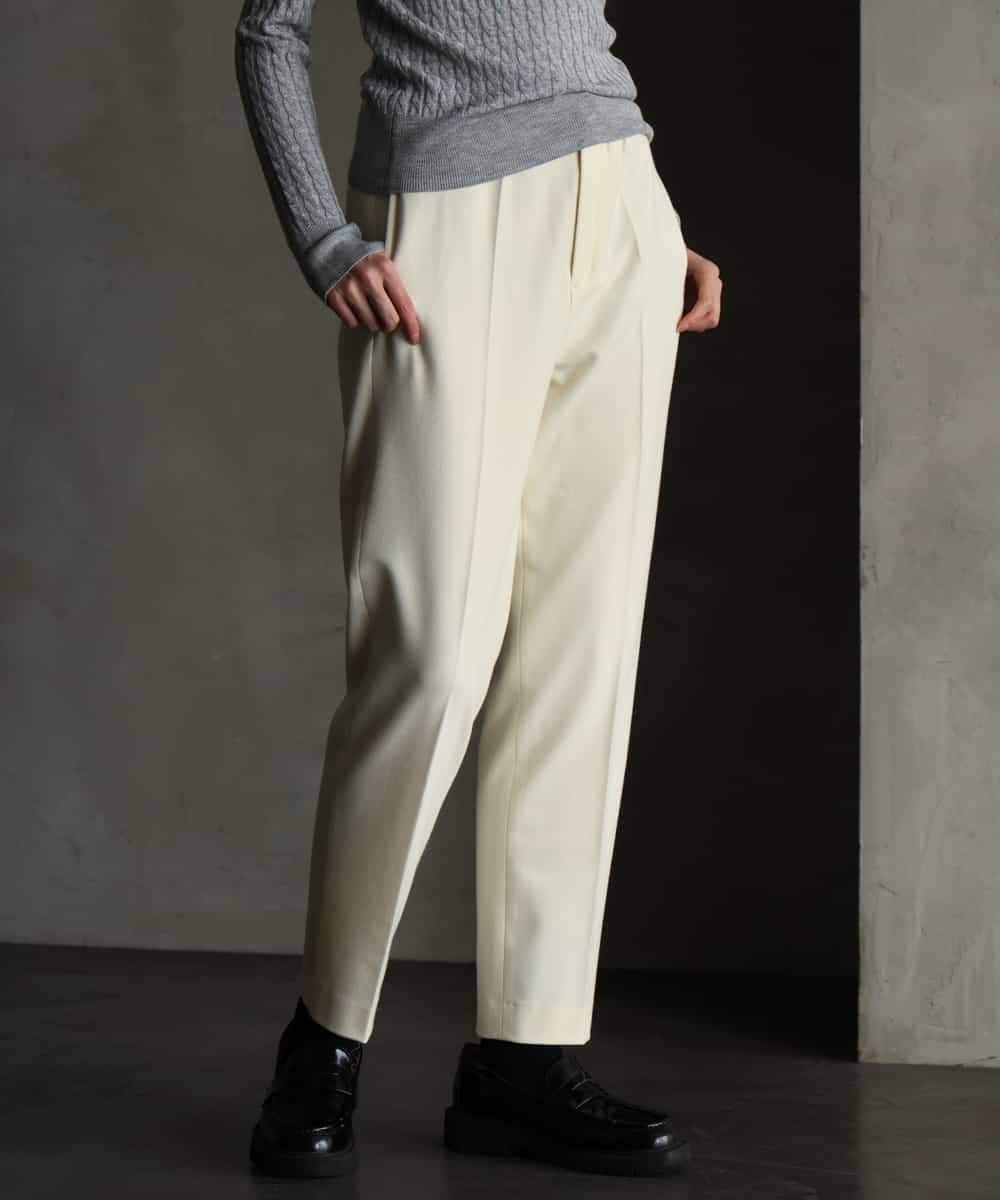 FMLAG50260 MICHEL KLEIN(ミッシェルクラン) 両面起毛テーパードパンツ ダークグレー