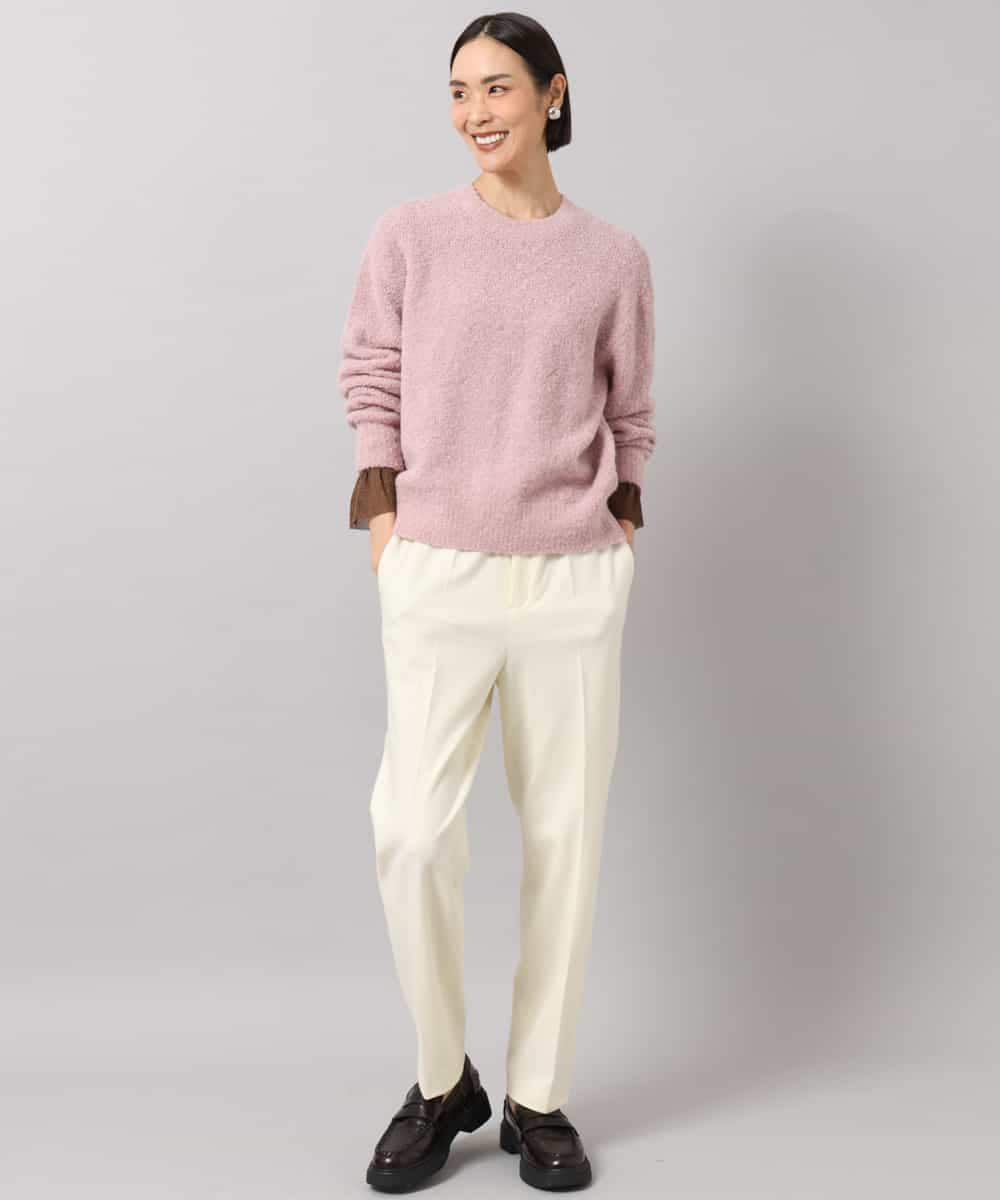 FMLAG50260 MICHEL KLEIN(ミッシェルクラン) 両面起毛テーパードパンツ ダークグレー