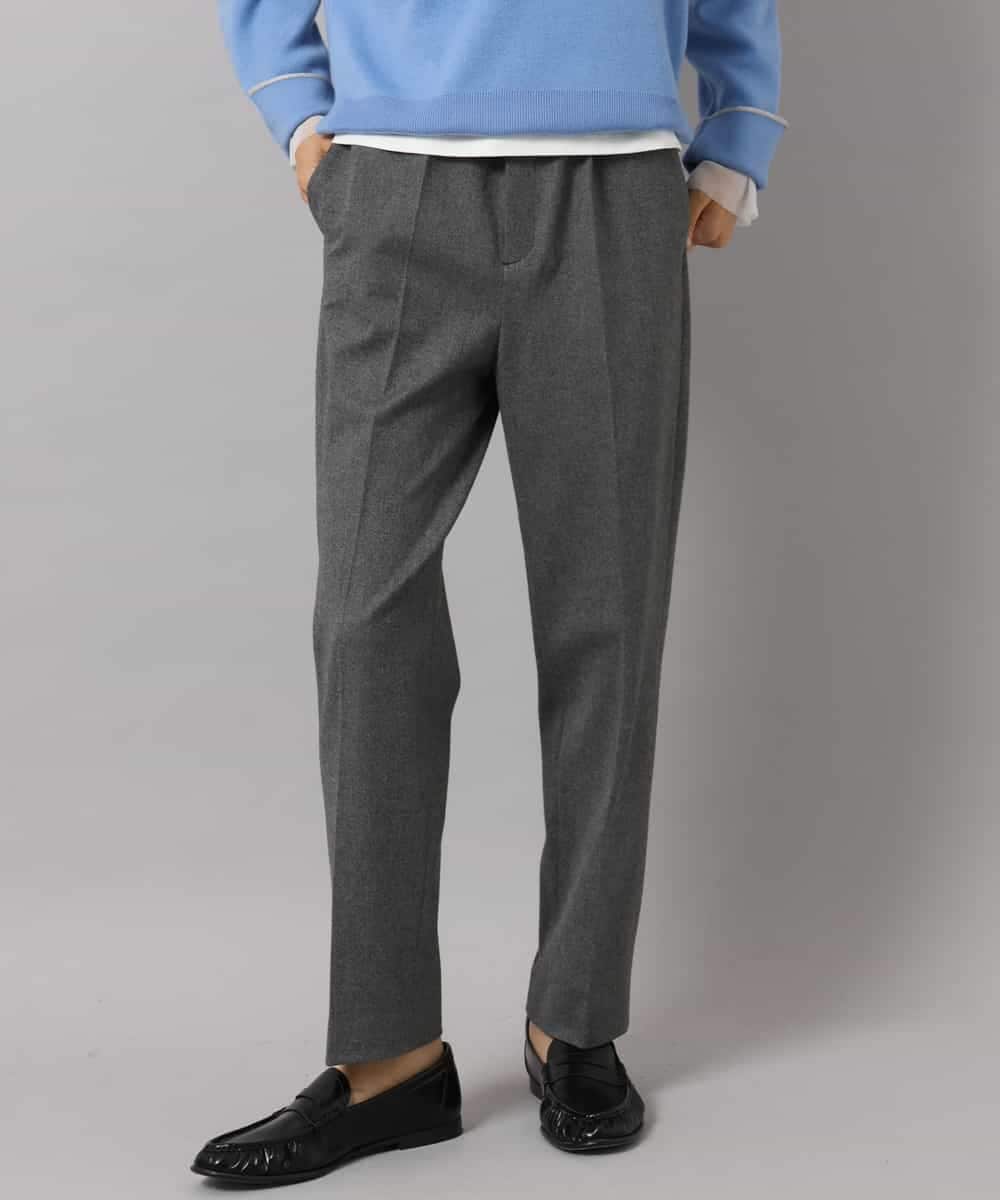 FMLAG50260 MICHEL KLEIN(ミッシェルクラン) 両面起毛テーパードパンツ ダークグレー