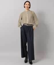 FMLAG51270 MICHEL KLEIN(ミッシェルクラン) パイピングワイドパンツ ブラウン