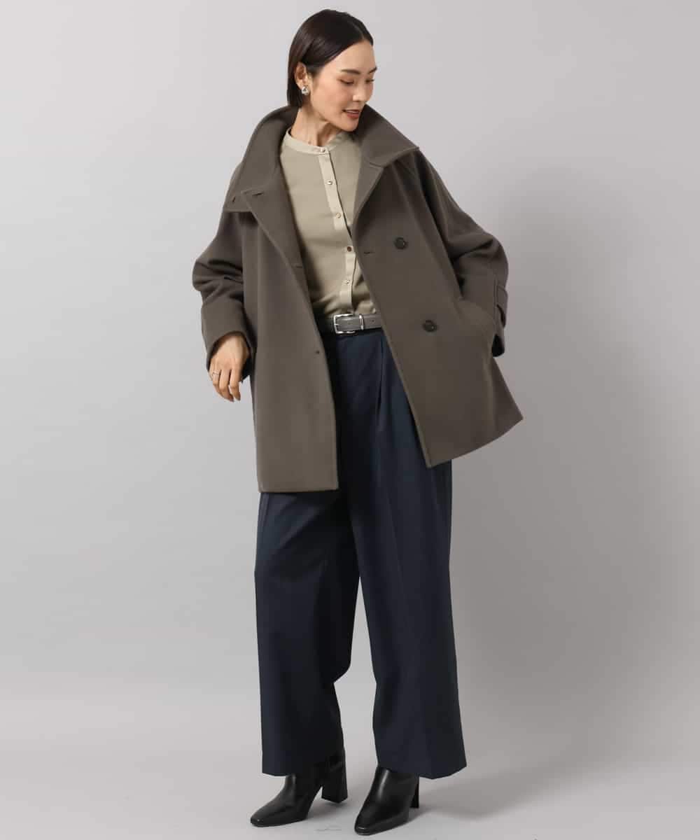 FMLAG51270 MICHEL KLEIN(ミッシェルクラン) パイピングワイドパンツ ブラウン