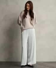 FMLAG52250 MICHEL KLEIN(ミッシェルクラン) サテンワイドパンツ グレー