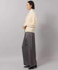 FMLAG52250 MICHEL KLEIN(ミッシェルクラン) サテンワイドパンツ グレー