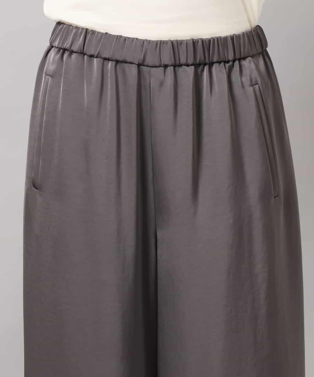 FMLAG52250 MICHEL KLEIN(ミッシェルクラン) サテンワイドパンツ グレー