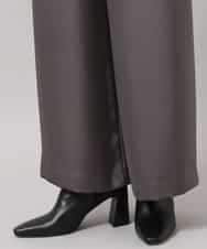 FMLAG52250 MICHEL KLEIN(ミッシェルクラン) サテンワイドパンツ グレー